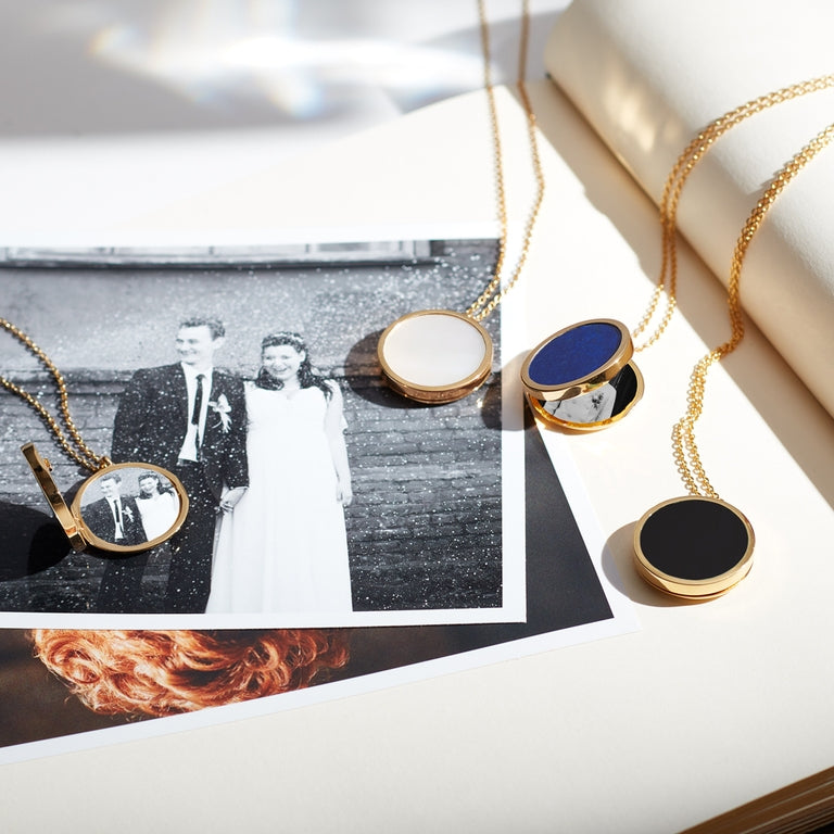 Stilla Black Onyx Locket - Gold - 39094YBKN