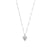 Bobble Chain Heart Necklace - Silver - SNBB691