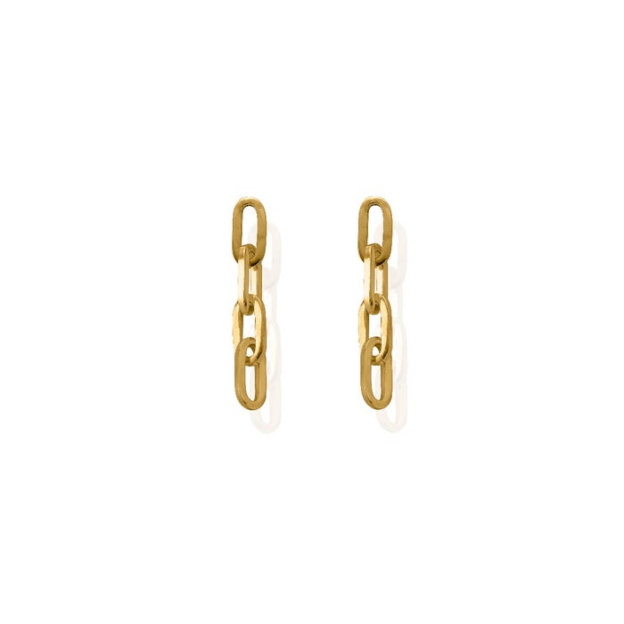 Mini Four Link Earrings - Gold - CC-G-ER-5-S1