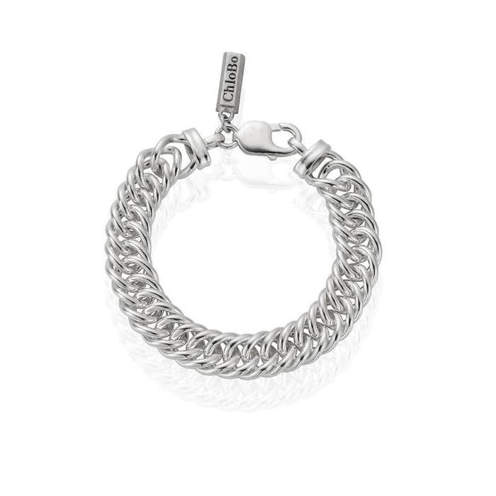 Double Curb Bracelet - Silver - CC-S-BR-1-S1