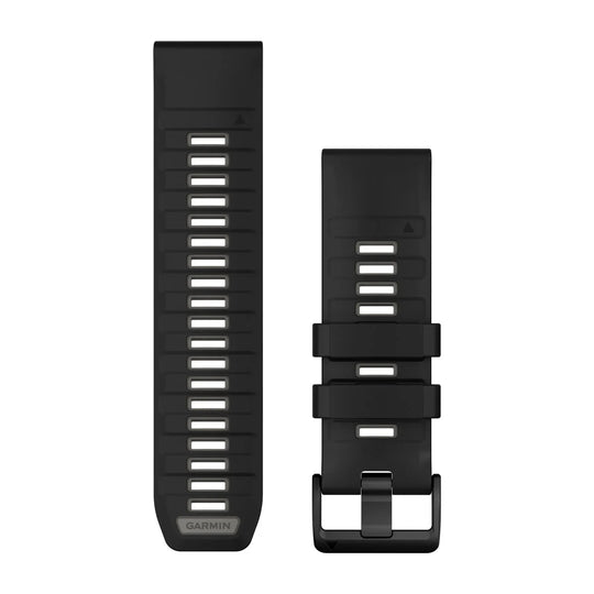 QuickFit Watch Strap, 26mm - Black/Pebble Grey Silicone