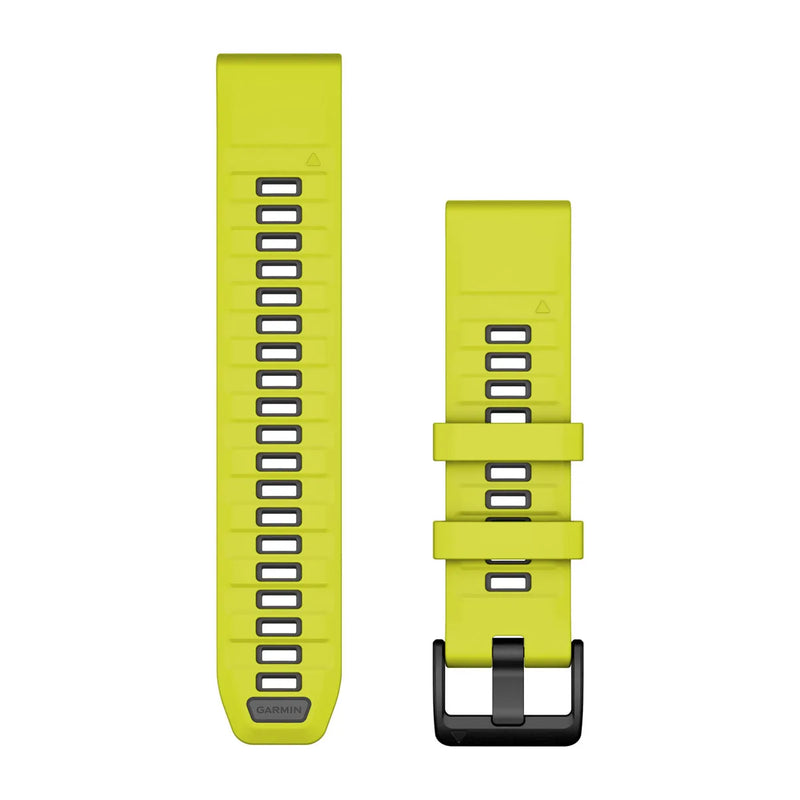 QuickFit Watch Strap, 22mm - Amp Yellow/Graphite Silicone