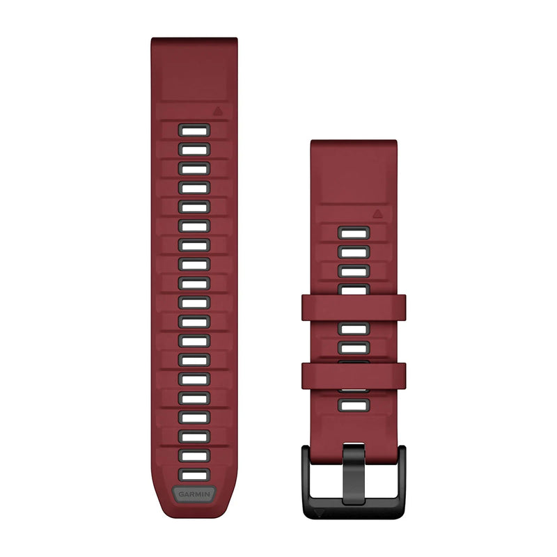 QuickFit Watch Strap, 22mm - Marsala/Graphite Silicone