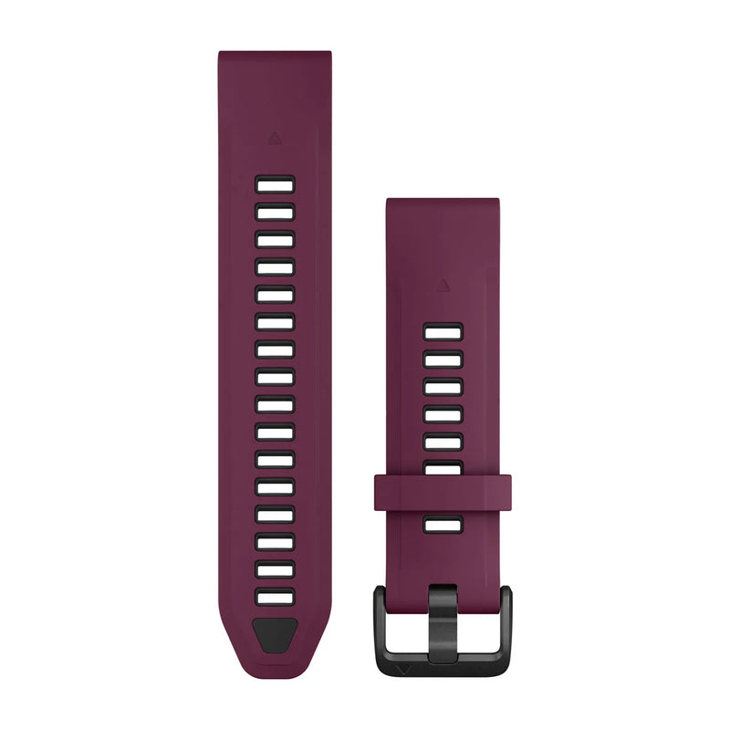 QuickFit Watch Strap, 20mm - Merlot/Graphite Silicone