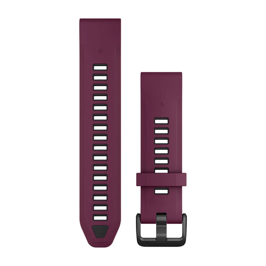 QuickFit Watch Strap, 20mm - Merlot/Graphite Silicone