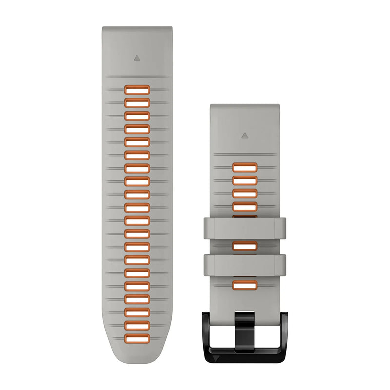 QuickFit Watch Strap, 26mm - Fog Grey/Ember Orange Silicone