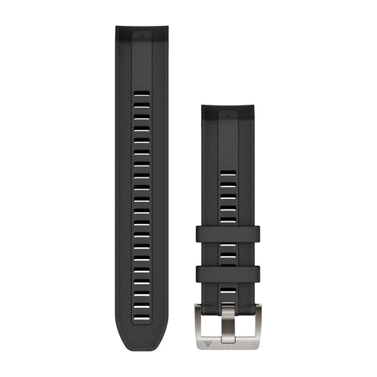 QuickFit Watch Strap, 22mm - Black Silicone