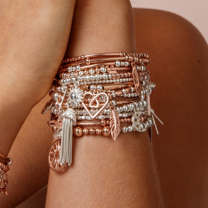 Filigree Feather Bracelet - Gold & Silver - GMBSBNH1089