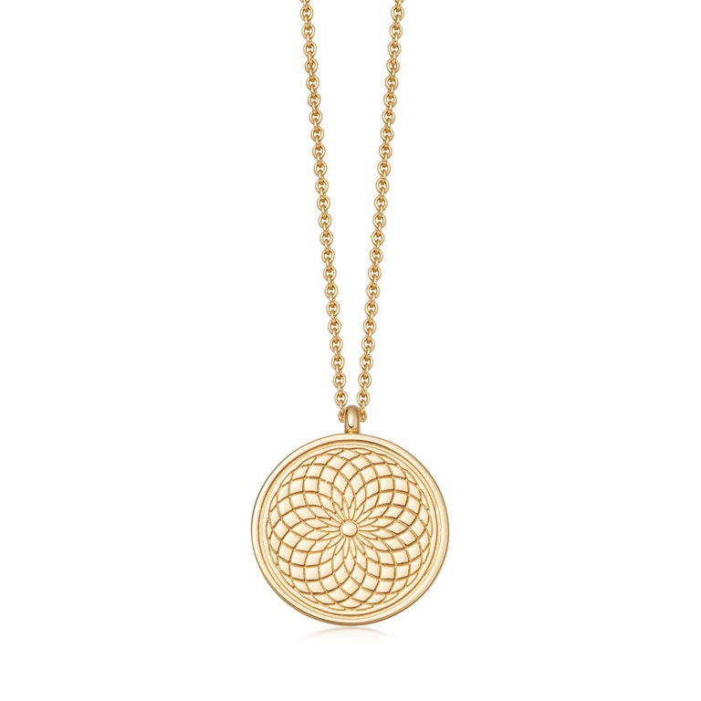 Celestial Radial Locket Necklace - Gold - 42066YNON