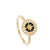 Celestial Black Enamel Astra Ring - Gold - 46051YBKR