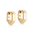 Deco Mini Hoop Earrings - Gold - 48019YNOE