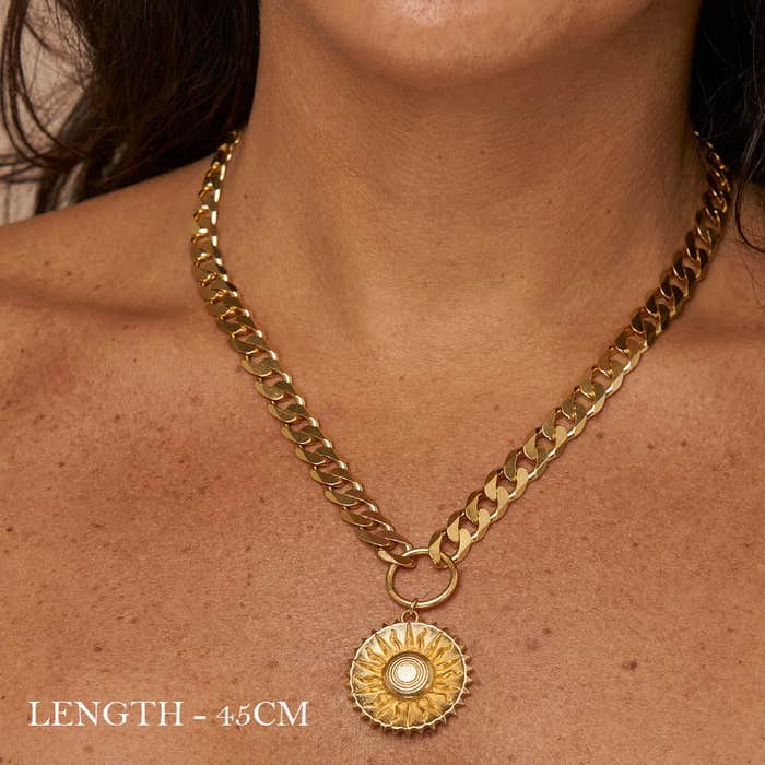 Sun Pendant Necklace - Gold - CC-G-NE-3-S1