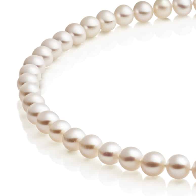 Freshwater Pearl Necklace - Silver - 1510201