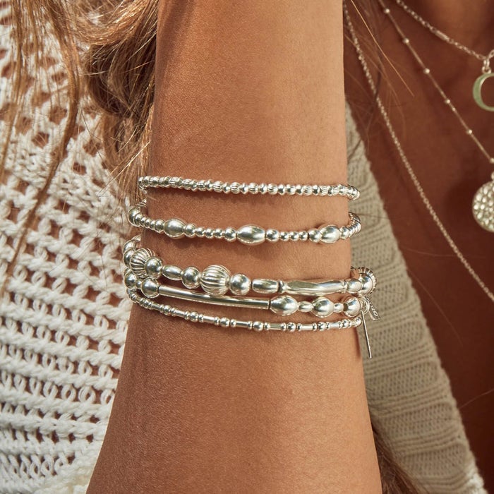 Silver on sale stack bracelets