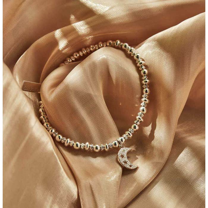 Didi Sparkle Starry Moon Bracelet - Silver - SBDS3078