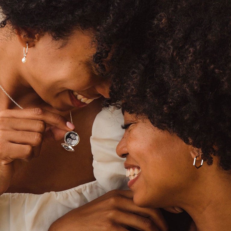 Deco Medium Hoop Earrings - Silver - 48020SNOE