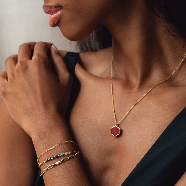 Biography Rainbow Cosmos Charm Bracelet - Gold - 48026YMUB