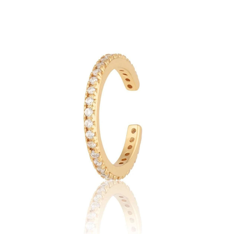 Slim Sparkling Single Ear Cuff - Gold - SPECGS170