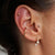Opal Triple Bullet Huggie Earrings - Gold - SPESGS176