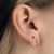 Teeny Tiny Stud Earrings - Silver/Black - SPESSS141