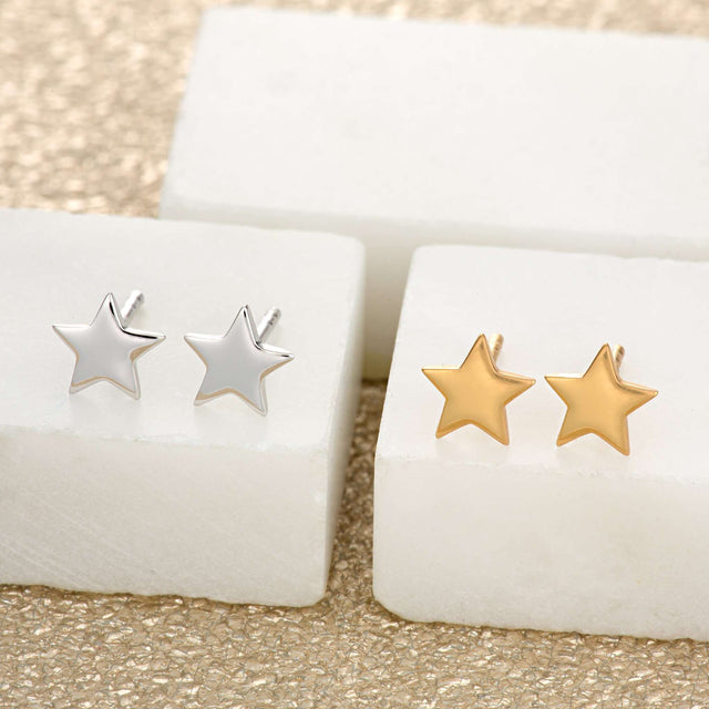 Tiny Star Stud Earrings - Gold - SPESGS25