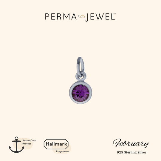 February Birthstone Charm - Silver - PJ-9252006