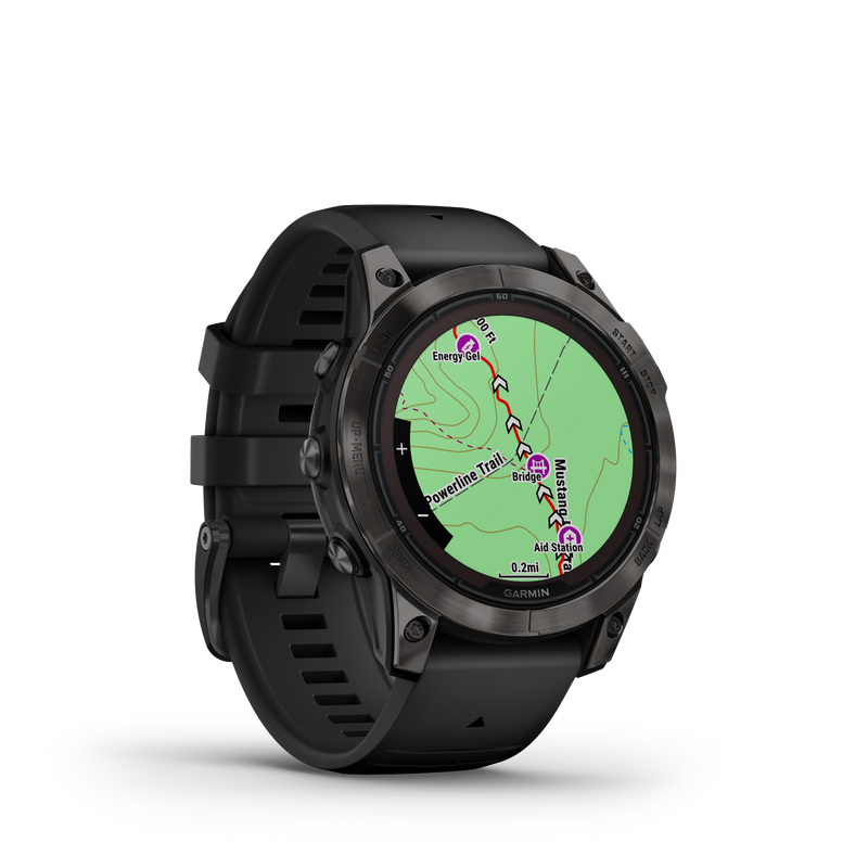 Fenix 7 Pro, 47mm, Sapphire Solar Edition - Carbon Grey DLC Titanium With Black Band - 010-02777-11