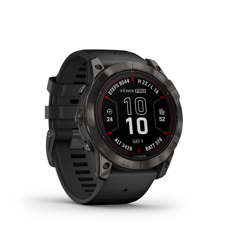 Fenix 7X Pro, 51mm, Sapphire Solar Edition - Carbon Grey DLC Titanium with Black Band - 010-02778-11