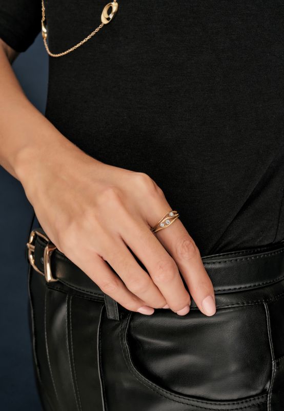 Dune Diamond Ring - 18ct Pink Champagne Gold