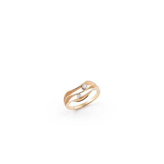 Dune Atolli Diamond Ring - 18ct Orange Apricot Gold