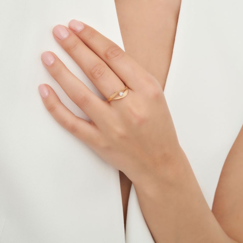 Dune Assolo Diamond Ring - 18ct White Ice Gold