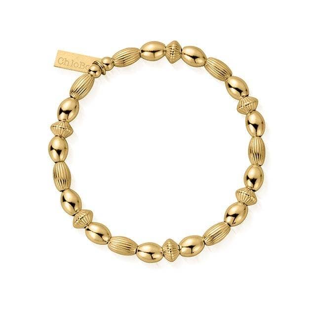 Mini Oval Disc Bracelet - Gold - GBMOD