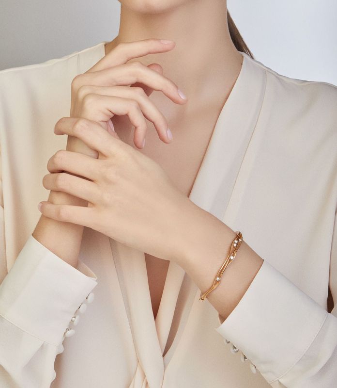 Dune Diamond Bracelet - 18ct White Ice Gold