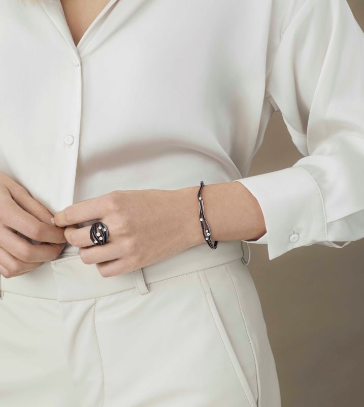 Dune Diamond Bracelet - 18ct White Ice Gold