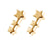 Shooting Star Cuff Earrings - Gold - GEST1122