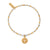 Open Star In Circle Bracelet - Gold/Silver - GMBCFB4017