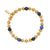 Corrugated Disc Sodalite Bracelet - Gold/Silver - GMBSCD