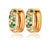 Mosaic Chunky Huggie Hoop Earrings - Gold - SPG-96a