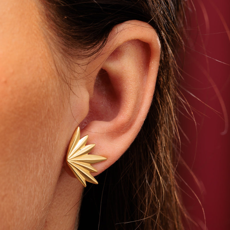 Phoenix Stud Earrings - Gold - SPG-18a