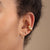 Sparkle Dot Ear Jacket Stud Earrings - Gold - SPG-233a