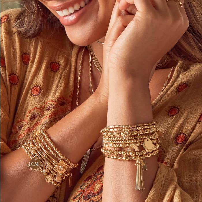 Cute Charm Rainbow Bracelet - Gold - GBCC3070