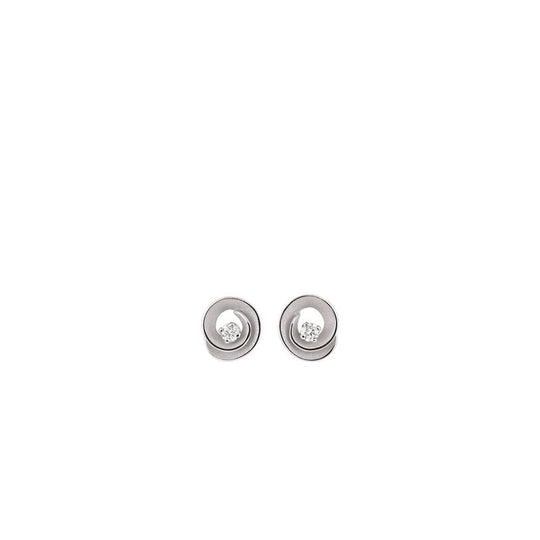 Dune Assolo Diamond Stud Earrings - 18ct White Ice Gold