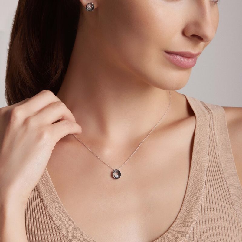 Dune Assolo Diamond Pendant - 18ct White Ice Gold