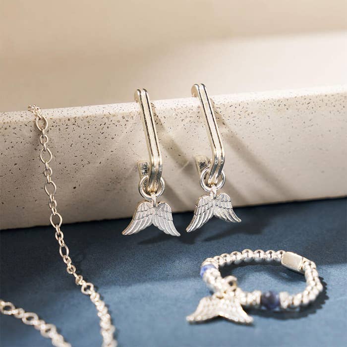 Guidance Rectangular Hoops - Silver - SEH3392