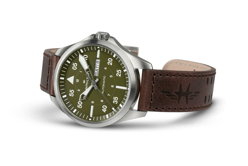 Khaki Aviation Pilot Day Date Auto Gents Watch, 42mm - H64635560
