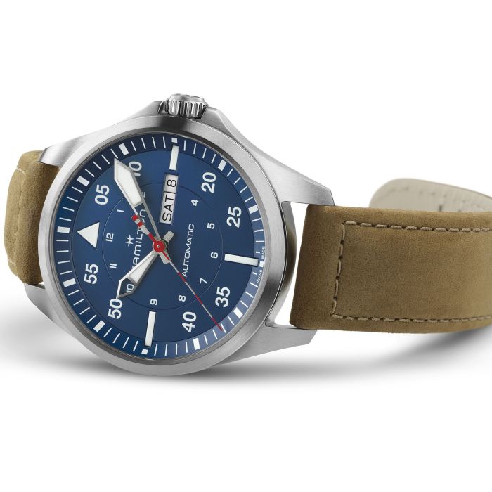 Khaki Pilot Day Date Auto Air Glaciers Edition, 42mm - H64655941