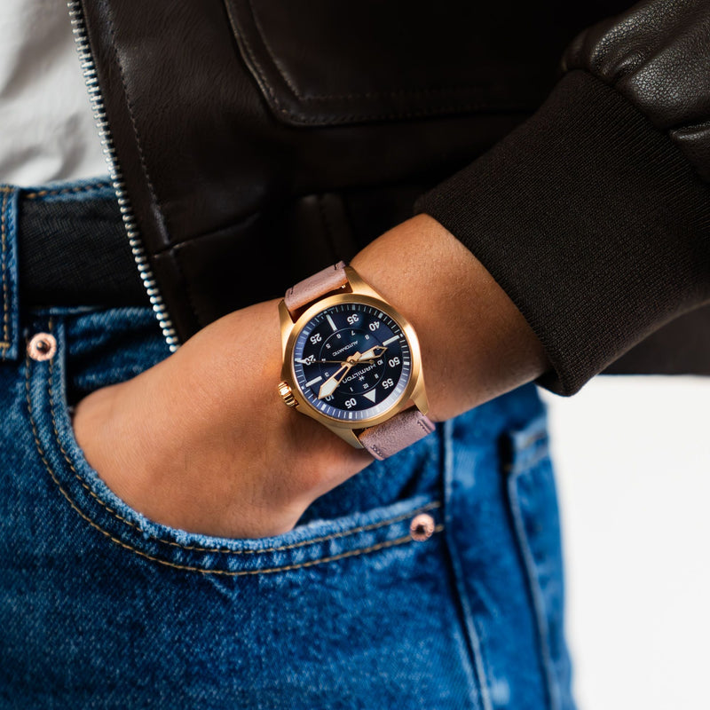 Khaki Aviation Pilot Auto Ladies Watch, 36mm - H76245840