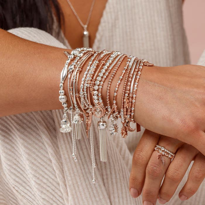 Dainty Double Feather Ring, Large - Gold/Silver - GMRM31096