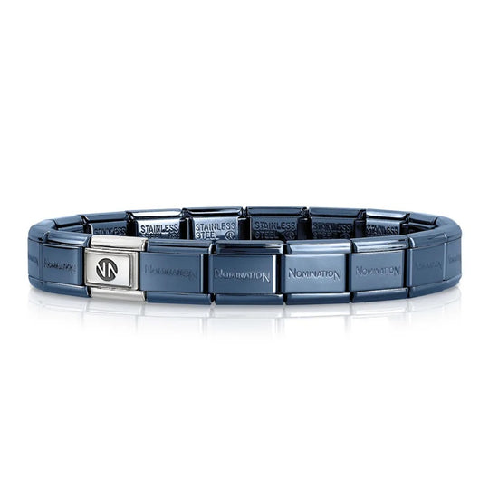 Composable Blue Link Starter Bracelet, 18cm - 530301/SI/016