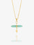 Tranquility Amazonite T-bar Necklace - Gold - RSN05GP